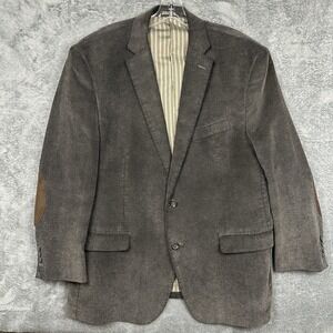 Chaps‎ Corduroy Blazer Sport Coat Men's Size 46R Brown Elbow Patch Liner Cotton